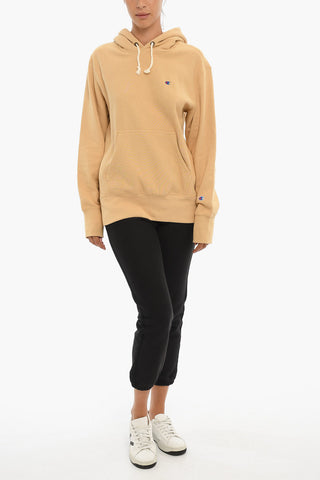 Brushed Cotton Hoodie With Embroidered logo