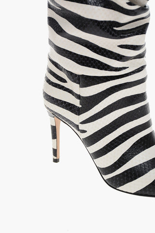 Stivali SLOUCHY in Pelle Effetto Pitone Motivo Animalier 8.5cm