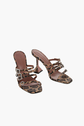 Animal Motif ROBYN Sandals with Jewel Buckle Details 11,5cm