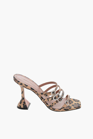 Animal Motif ROBYN Sandals with Jewel Buckle Details 11,5cm