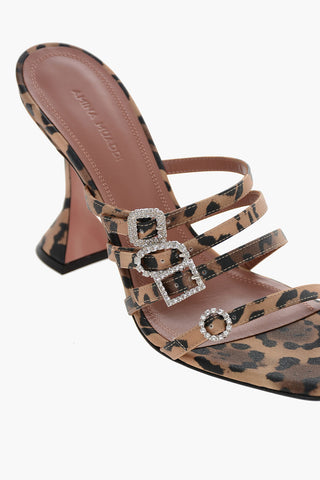 Animal Motif ROBYN Sandals with Jewel Buckle Details 11,5cm