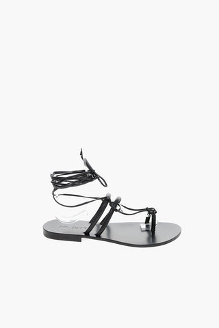 Leather Lace-up TERENZIA Thong Sandals