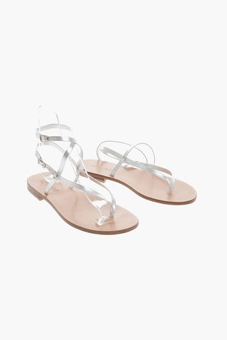 Metallic Leather ANACAPRI Thong Sandals