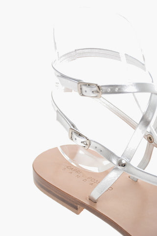 Metallic Leather ANACAPRI Thong Sandals