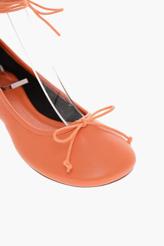Leather ANNABELLE Ballet Flats with Ankle Laces