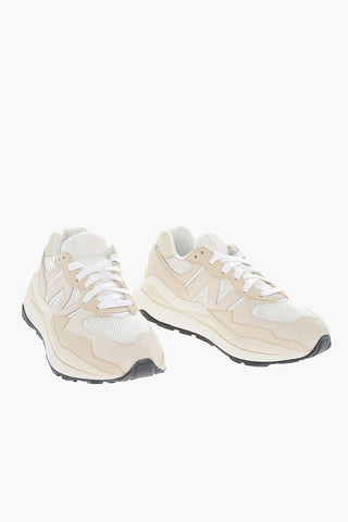 Sneakers Basse in Camoscio e Tessuto