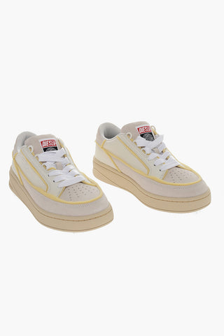 Leather and Suede S-SINNA Low Top Sneakers