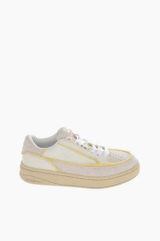 Sneakers Basse S-SINNA in Pelle e Suede con Dettagli a Contrasto