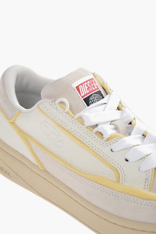 Sneakers Basse S-SINNA in Pelle e Suede con Dettagli a Contrasto