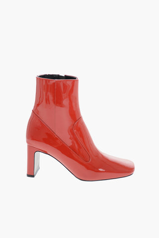 Patent Leather D-MILLENIA Square Toe Boots 7.5cm