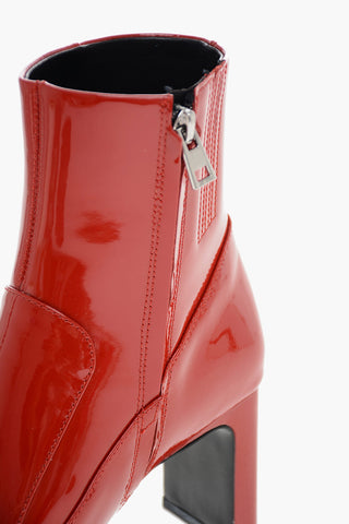 Patent Leather D-MILLENIA Square Toe Boots 7.5cm