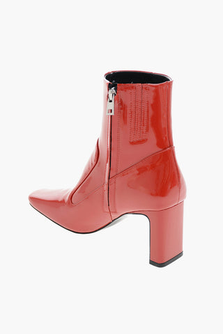 Patent Leather D-MILLENIA Square Toe Boots 7.5cm