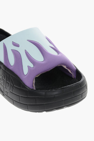 Slides NYU con Motivo Fiamme e Platform 4.5cm