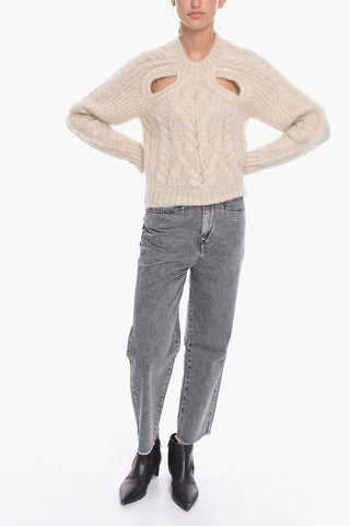 Mohair PALIMA Crewneck Sweater with Cut-out Details