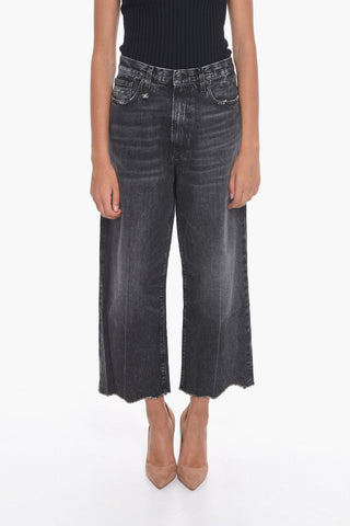 Cropped D'ARCY Denims with Raw-cut Hem 24cm