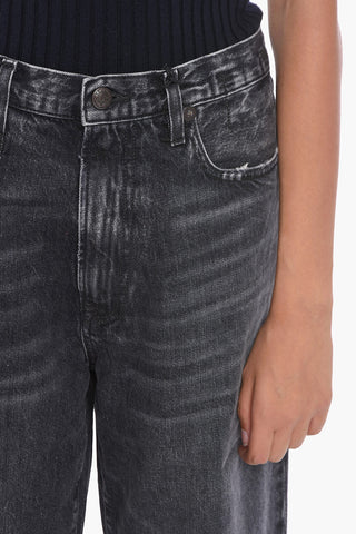 Cropped D'ARCY Denims with Raw-cut Hem 24cm