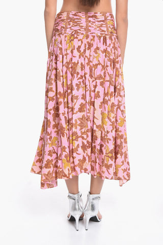 Silk AMAIA Pleated Skirt