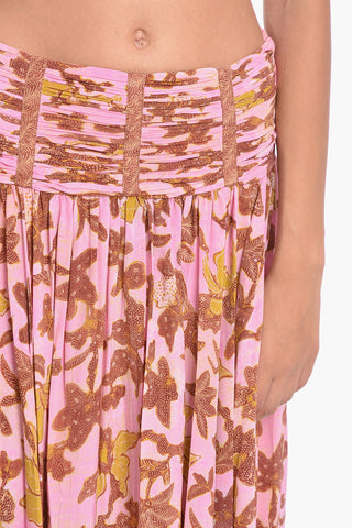 Silk AMAIA Pleated Skirt