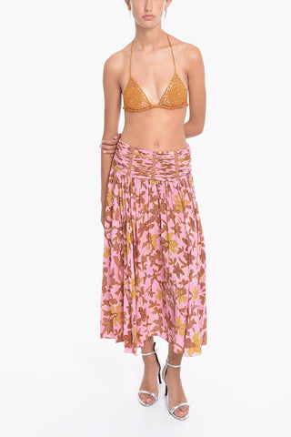 Silk AMAIA Pleated Skirt