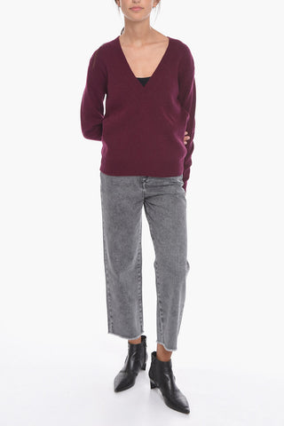 Maglia Scollo a V in Cashmere Compatto
