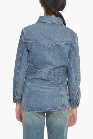 Vintage-effect Denim Saharian Overshirt