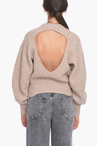 Maglia Girocollo PALMA in Misto Cashmere con Dettagli Cut-out