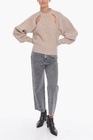 Maglia Girocollo PALMA in Misto Cashmere con Dettagli Cut-out