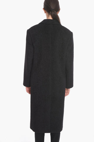 Bouclé Wool Coat with Flap Pockets