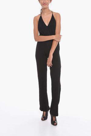 Ribbed High-Waist Palazzo Trousers