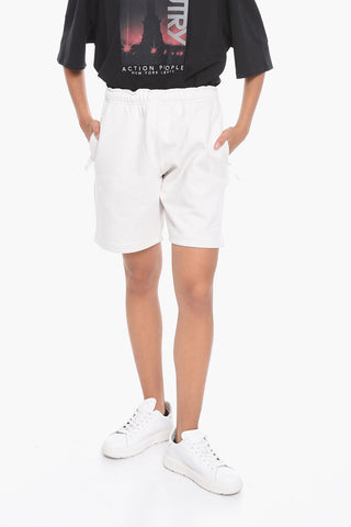 Shorts UNISEX in Cotone Felpato a Tinta Unita con 2 Tasche