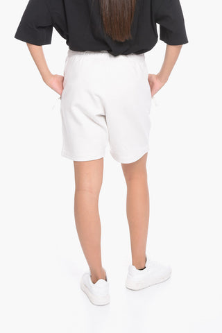 Shorts UNISEX in Cotone Felpato a Tinta Unita con 2 Tasche