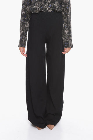 Ribbed Jersey Palazzo Trousers