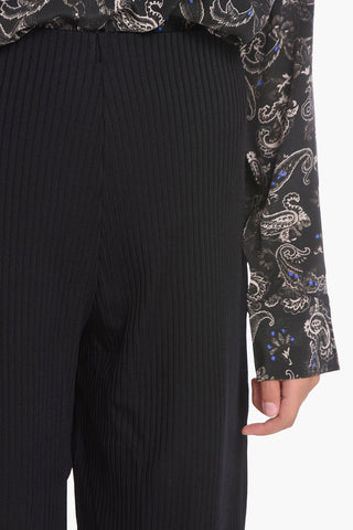 Ribbed Jersey Palazzo Trousers