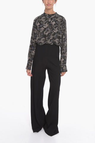Ribbed Jersey Palazzo Trousers