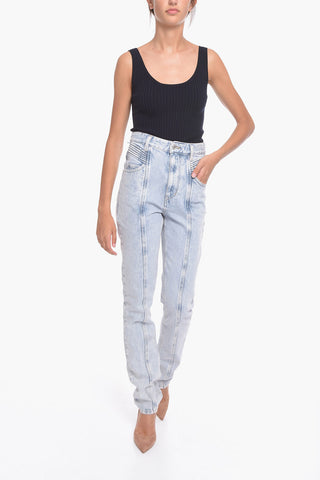 ETOILE High-waisted HOMINY Light-washed Denims 16cm