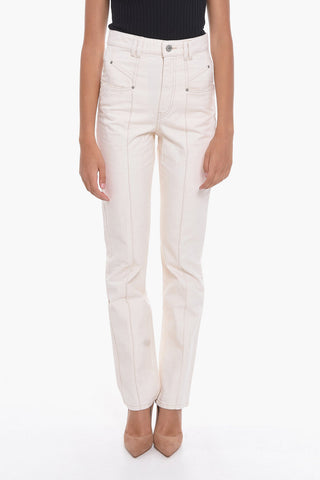 High-waisted NIROKA Straight-leg Denims 19cm