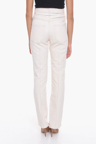 High-waisted NIROKA Straight-leg Denims 19cm