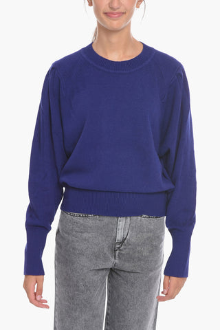 ETOILE Wool-blend CHARLISE Crewneck Sweater with Puffed Sleeves
