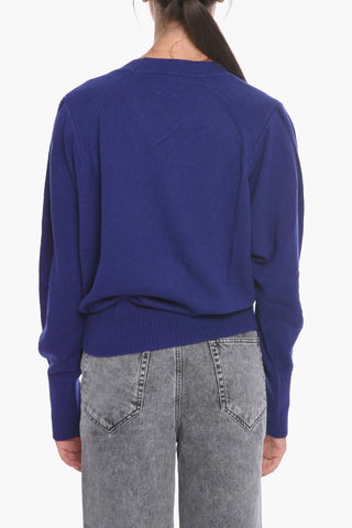 ETOILE Wool-blend CHARLISE Crewneck Sweater with Puffed Sleeves