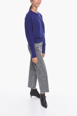 ETOILE Wool-blend CHARLISE Crewneck Sweater with Puffed Sleeves