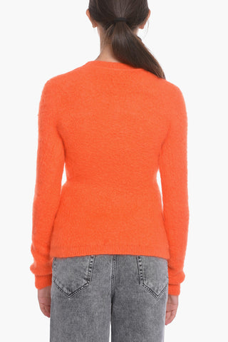 Mohair ALFORD Crewneck Sweater with Cut-out Details