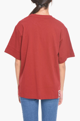 VOGUE Relaxed Fit Crew-Neck T-shirt With Embroidery
