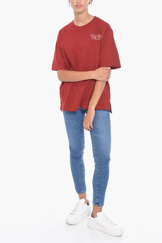 VOGUE Relaxed Fit Crew-Neck T-shirt With Embroidery
