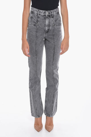 High-waisted NIROKA Straight-leg Denims 19cm