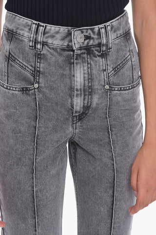 High-waisted NIROKA Straight-leg Denims 19cm