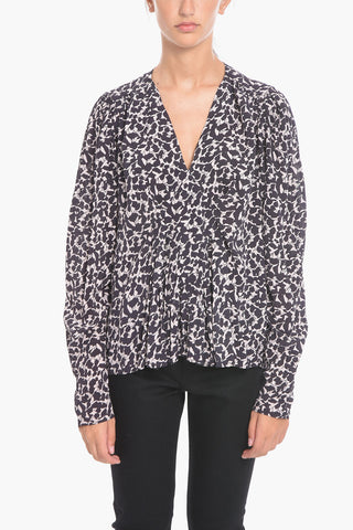 ETOILE Blusa AMIRYA Stampata con Maniche Balloon
