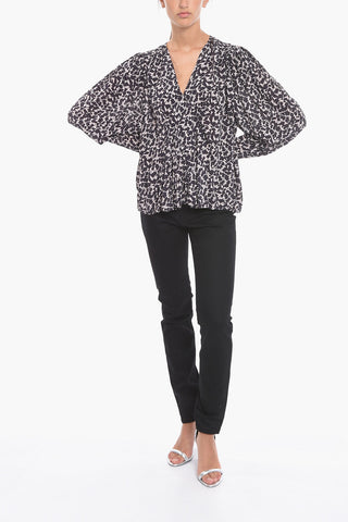 ETOILE Blusa AMIRYA Stampata con Maniche Balloon
