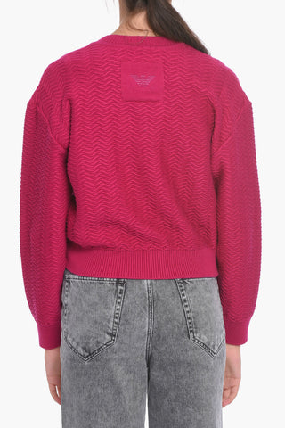EMPORIO SUSTAINABILITY PROJECT Maglia girocollo in Cotone Testurizzato 