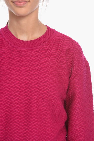 EMPORIO SUSTAINABILITY PROJECT Maglia girocollo in Cotone Testurizzato 