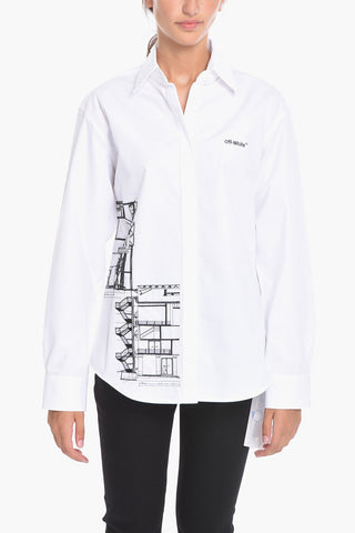 Shirt with Appliqué and Hidden Placket